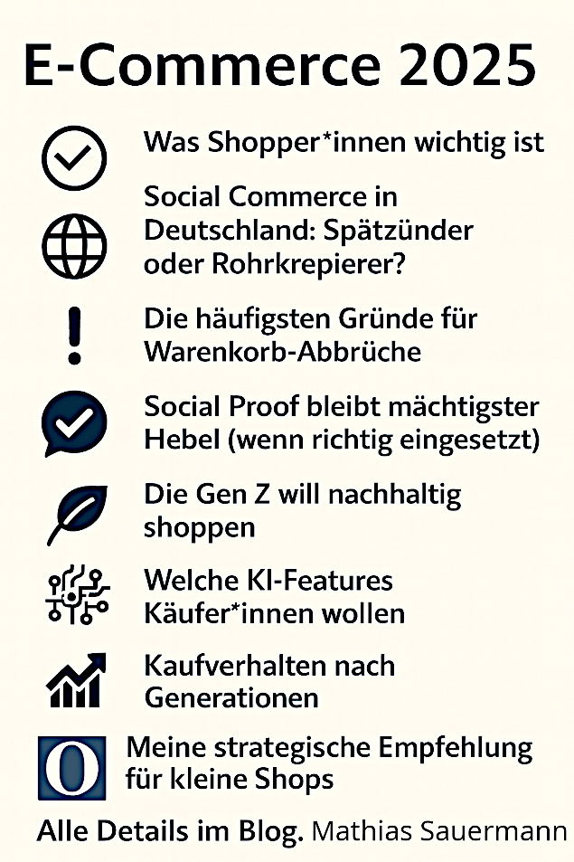 E-Commerce 2025: Wie Gen Z/Y/X & Boomer online shoppen – und was sie abbrechen lässt