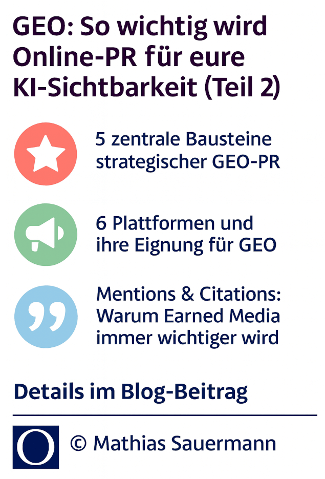 GEO: So wichtig wird Online-PR für eure KI-Sichtbarkeit (Teil 2)