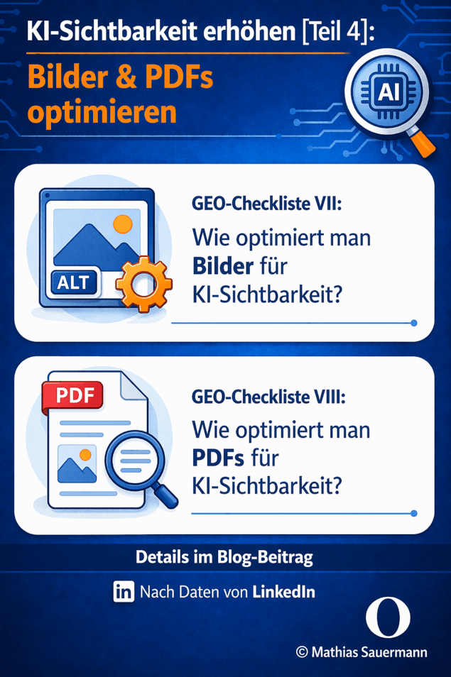 GEO-Checkliste – KI-Sichtbarkeit erhöhen [Teil 4]: Bilder & PDFs optimieren