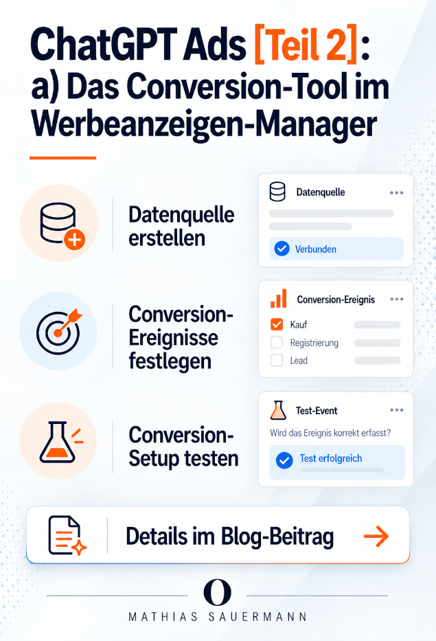 ChatGPT Ads [Teil 2]: Die Tools des Werbeanzeigen-Managers – a) Conversions